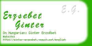 erzsebet ginter business card